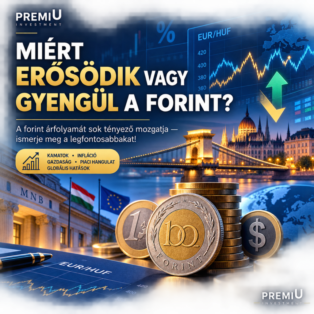 Miért erősödik vagy gyengül a forint – EUR/HUF árfolyam és a forintot mozgató gazdasági tényezők
